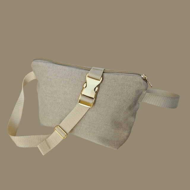Crossbody Hip Bag Beige 